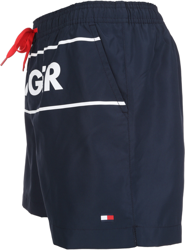 Tommy Hilfiger - Bañador Bermuda De Hombre Liso Azul en oferta
