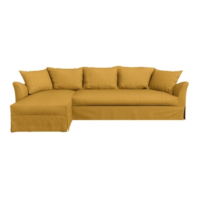 El Corte Inglés - Sofá Tapizado De 5 Plazas Con Chaise Longue Izquierda Ripley Borneo / Topo