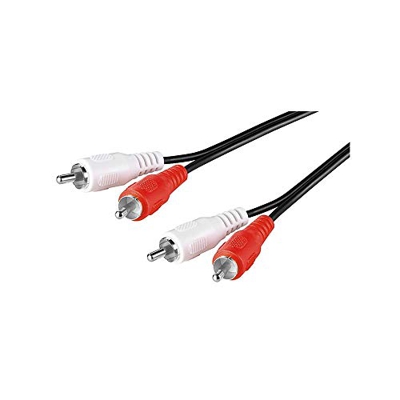 Cable de audio estereo 2x RCA macho a 2x RCA macho 10 M Negro - G