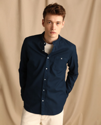 Studio Classics - Camisa De Hombre Slim Fit Lisa Azul Marino características