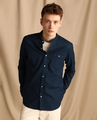 Studio Classics - Camisa De Hombre Slim Fit Lisa Azul Marino