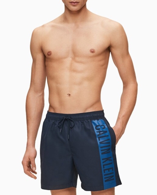 Calvin Klein - Bañador Bermuda De Hombre Estampado Azul