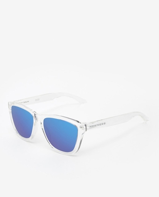 Hawkers - Gafas De Sol Unisex Cuadradas Transparentes Con Lentes Espejadas