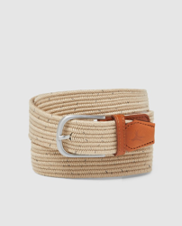 Lloyd's - Cinturón De Hombre Trenzado Beige precio