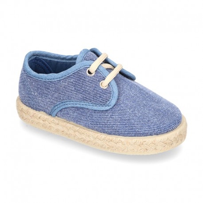 Alpargata Niño Tipo Blucher En Lona Algodón Lavada. 31 Jeans