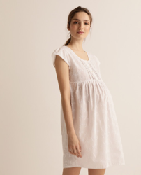 Lazo Premamá - Camisón Corto Premamá Algodón Liso en oferta