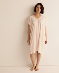 Lazo Plus - Camisón Corto De Tallas Grandes Manga Corta Liso características