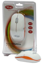 Ratón Óptico USB 800 dpi Blanco/Naranja 3f-MCM101 características
