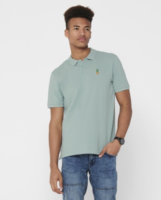 Only & Sons - Polo De Hombre Regular Azul Claro De Manga Corta