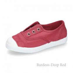 Bamba De Lona Con Elástico Y Puntera De Goma. 23 Burdeos precio