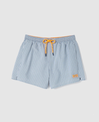 Boss - Bañador Bermuda De Hombre De Rayas Azul características