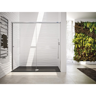 Duscholux - Mampara De Ducha Con Puerta Corredera Derecha Para Ducha Gravity Plata brillo Mampara de 181 cm a 200 cm