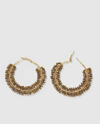 El Corte Inglés - Pendientes De Aro Con Cuentas Negras características