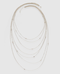 El Corte Inglés - Collar Plateado Multicadenas precio