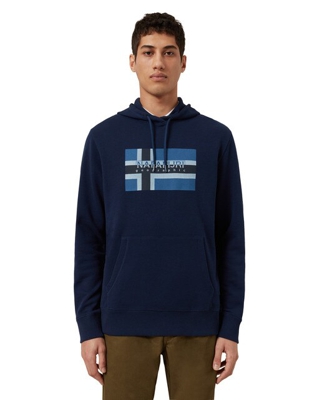 Napapijri - Sudadera De Hombre Bovico H Azul Marino Con Capucha
