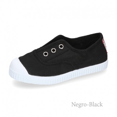 Bamba De Lona Con Elástico Y Puntera De Goma. 31 Negro