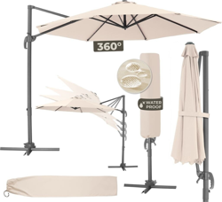 TecTake Daria Banana Beige Parasol en oferta