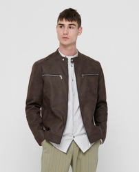Only & Sons - Cazadora De Hombre Marrón Oscuro en oferta