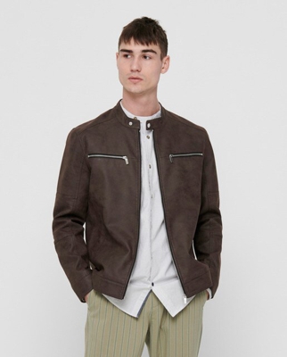 Only & Sons - Cazadora De Hombre Marrón Oscuro