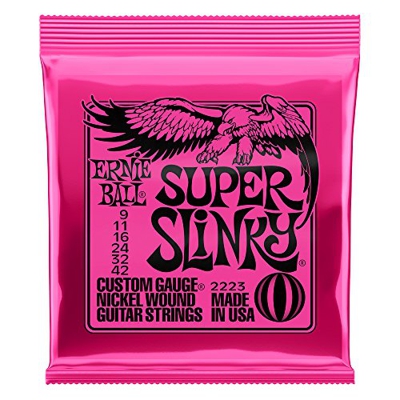 Ernie Ball 2223 9-42 Gauge Nickel Super Slinky Custom Electric Guitar Strings