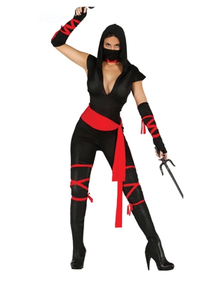 Disfraz de Black Ninja para mujer multicolor M