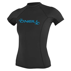 O'NEILL WOMENS RASH TOP.SKINS UPF50+ SUN PROTECTION BLACK CREW RASH VEST 9S 48 2 en oferta