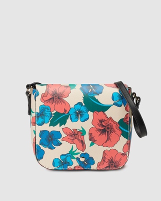 El Corte Inglés - Bandolera Pequeña De Mujer Con Print Floral Bicolor