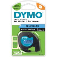 1 x DYMO LETRATAG BLUE PLASTIC TAPE CARTRIDGE 91205 12mm. x 4m. en oferta