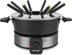 Cloer 6679 Fondue-Set Aluminium Topf 8 Gabeln Käsefondue Fett- und Brühfondue precio