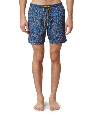 Napapijri - Bañador Bermuda De Hombre Con Microestampado En Azul Marino