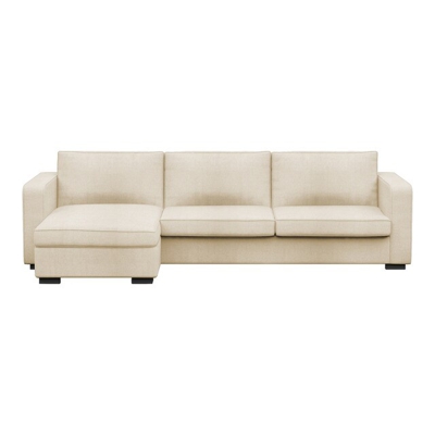 El Corte Inglés - Sofá Tapizado De 5 Plazas Con Chaise Longue Izquierda Calgary Maputo / Blanco óptico