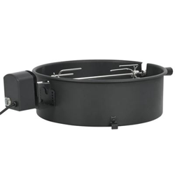 Kit de anillo asador de barbacoa negro 47 cm vidaXL en oferta