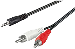 AVK 118-500 5.0m cable de audio 5 m 3,5mm 2 x RCA Negro características