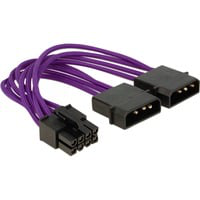 Delock 83703 Stromkabel 8 Pin EPS> 2 x 4 Textilummantelung violett - Cable características