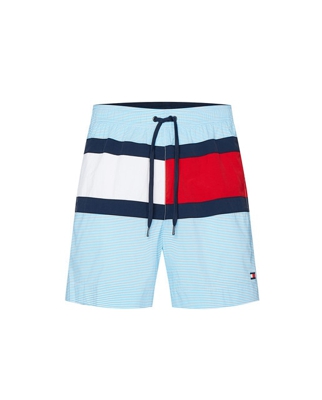 Tommy Hilfiger - Bañador Bermuda De Hombre Estampado Azul