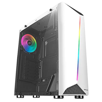 Mars Gaming MCX RGB Cristal Templado / Blanco - Caja/Torre