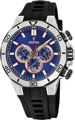 Festina Reloj para Hombre F20449/1 Silicona Reloj Chrono Bike Negro UF20449/1