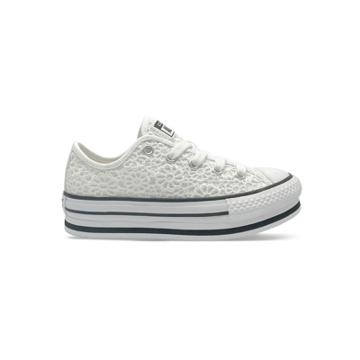 Converse - Zapatillas Casual De Niña Con Plataforma Chuk Taylor All Star Daisy Crochet Baja