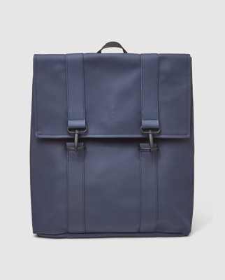 Rains - Mochila Unisex Resistente Al Agua En Azul Marino Mate Con Compartimento Para Portátil