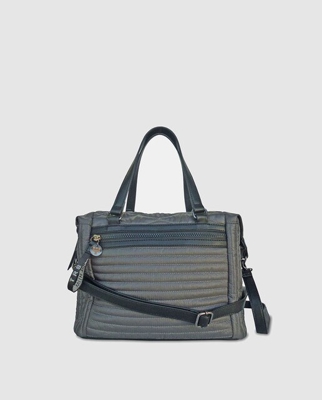 Torrens - Bolso De Mano Acolchado En Gris Con Asa Larga Extraíble