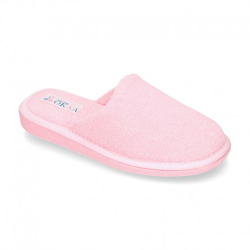 Zapatilla Casa Niños Destalonada En Lona Toalla. 38 Rosa características