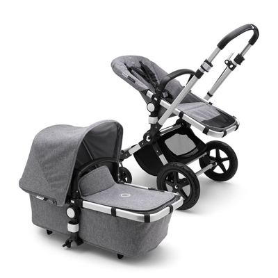 Bugaboo - Coche De Paseo Dúo Cameleon 3 Plus Completo Gris Melange Y Chasis Aluminio