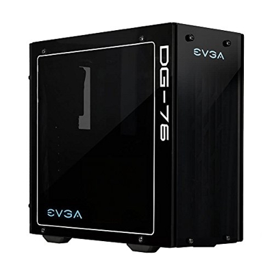 EVGA DG-76, Matte Black, Mid Tower PC Case, w/ Tempered Glass Window