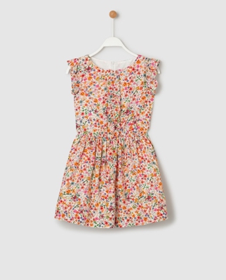 Tizzas - Vestido De Niña Con Flores Multicolor