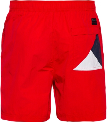 TOMMY HILFIGER - Shorts mare rosso con logo laterale per uomo - P/E 2020