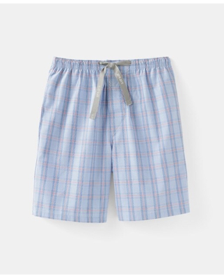 Kiff-Kiff - Pantalón De Pijama Corto De Hombre De Tela Azul