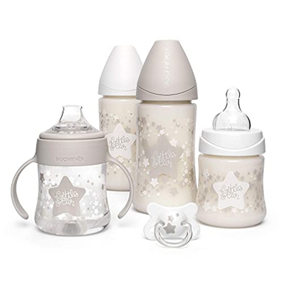 Suavinex Pack Biberones Little Star Blanco