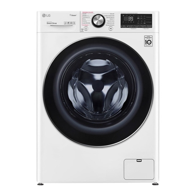 LG - Lavadora Inteligente De Carga Frontal F4WV912P2 De 12 Kg Y 1.400 Rpm Blanco