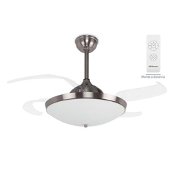 Ventilador de techo Orbegozo CP 105105 luz LED aspas transparentes en oferta