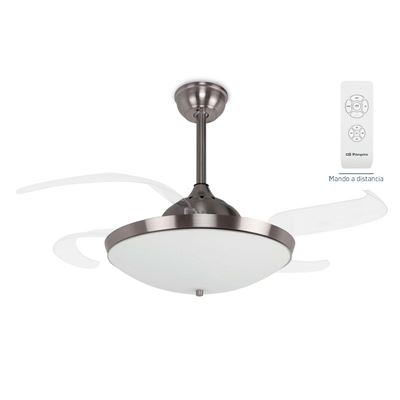 Ventilador de techo Orbegozo CP 105105 luz LED aspas transparentes